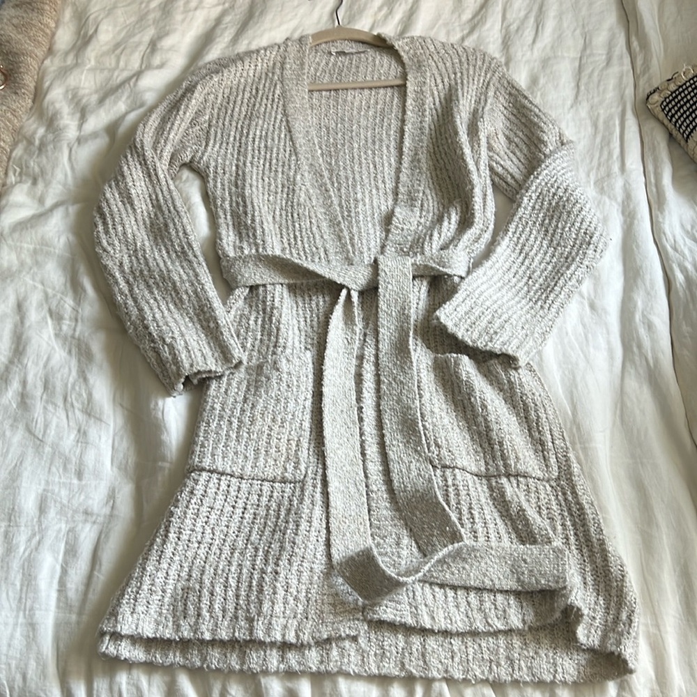 BB Dakota Long Belted Cardigan Sweater Sz S